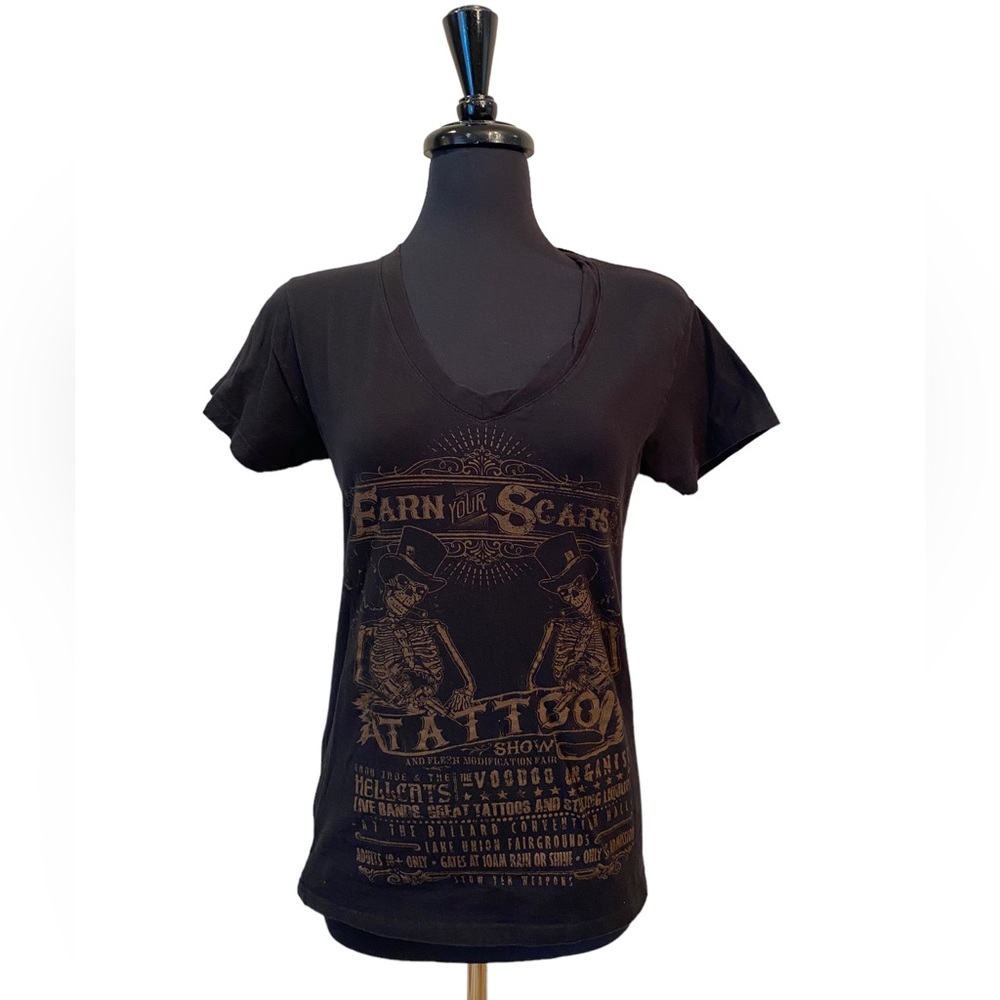 Serpentine V Neck Tattoo Tee